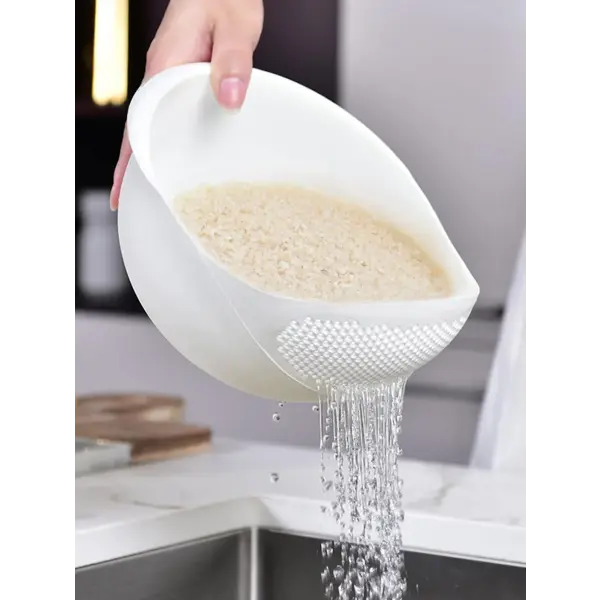 1/3pcs- Colander Rice Bowl Drain Basket Fruit Bowl Washing Drain Basket with Handle Washing Basket Home Kitchen