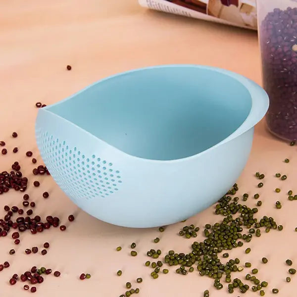 1/3pcs- Colander Rice Bowl Drain Basket Fruit Bowl Washing Drain Basket with Handle Washing Basket Home Kitchen