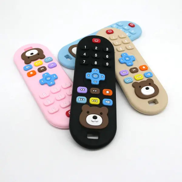 Children’s Teething Toys 1/4 Pack – Silicone Baby Teether Simulation Remote Control Toy