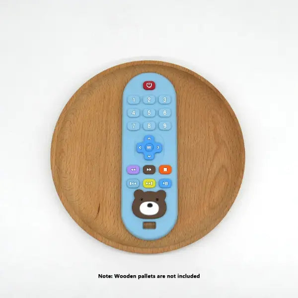 Children’s Teething Toys 1/4 Pack – Silicone Baby Teether Simulation Remote Control Toy - Blue