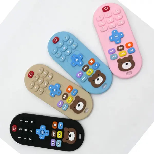 Children’s Teething Toys 1/4 Pack – Silicone Baby Teether Simulation Remote Control Toy - 4pcs plus