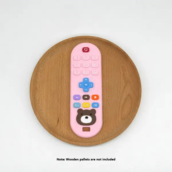Children’s Teething Toys 1/4 Pack – Silicone Baby Teether Simulation Remote Control Toy - Pink