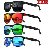 Classical Square Polarized Sports Sunglasses Lightweight UV400 Driving - 4PCS-3