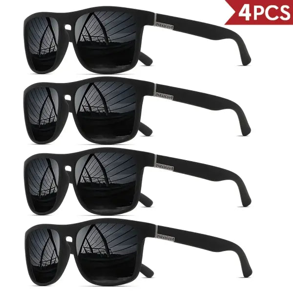 Classical Square Polarized Sports Sunglasses Lightweight UV400 Driving - 4PCS-1