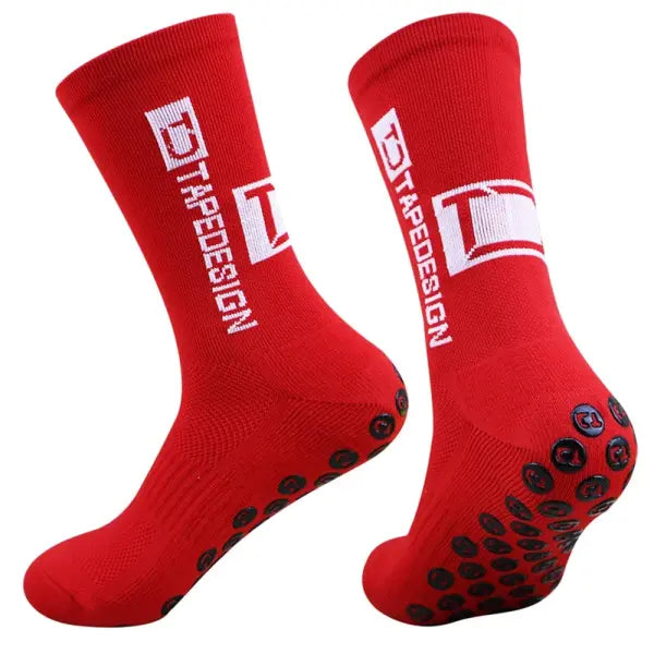 5 Pairs of Non Slip Soccer Socks with Middle Tube Height for Men