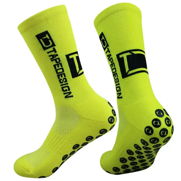 5 Pairs of Non Slip Soccer Socks with Middle Tube Height for Men