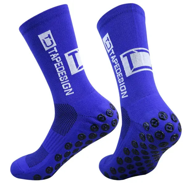 5 Pairs of Non Slip Soccer Socks with Middle Tube Height for Men