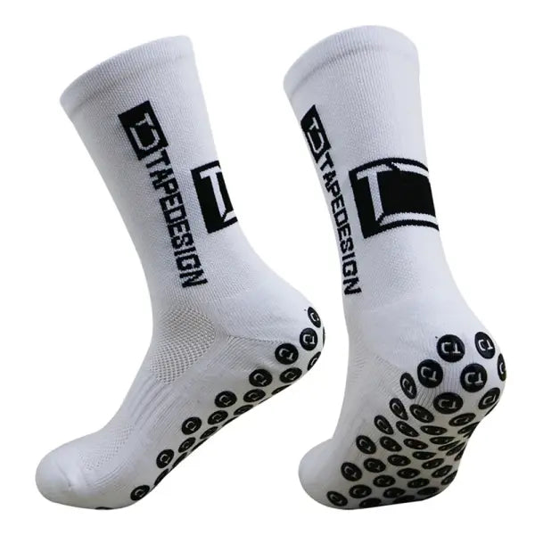 5 Pairs of Non Slip Soccer Socks with Middle Tube Height for Men