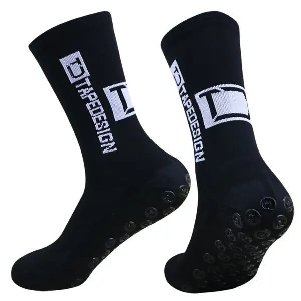 5 Pairs of Non Slip Soccer Socks with Middle Tube Height for Men