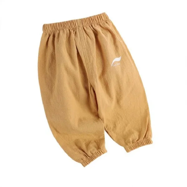 1-5 Years Baby Anti-Mosquito Cotton Linen Pants – Summer Breathable Bloomers for Boys & Girls