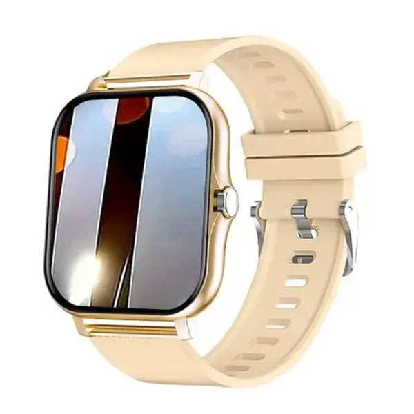 Laxasfit App Sport Smart Watch Fitness Clock Health Tracker - Single Strap Gold / with original box