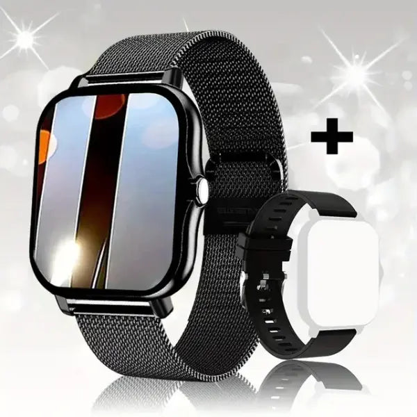 Laxasfit App Sport Smart Watch Fitness Clock Health Tracker - Double Strap Black / with original box