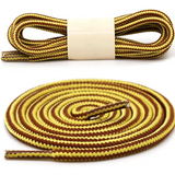 1 Pair Striped Double-Color Shoelaces: Round Cotton Laces for Sneakers & Boots (70–150cm)