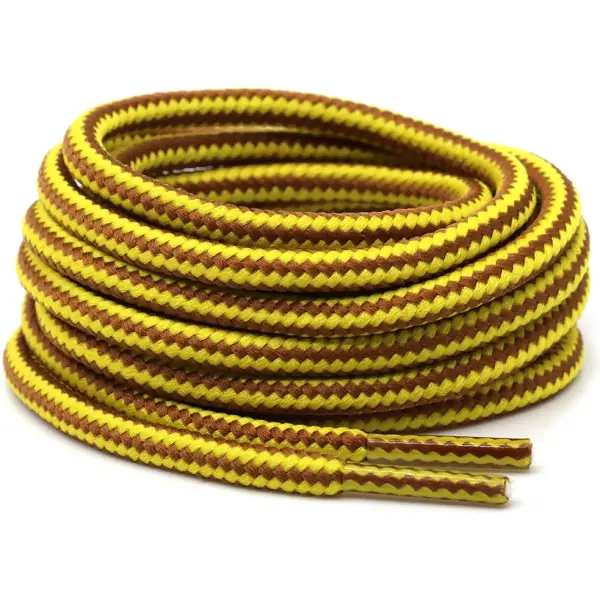 1 Pair Striped Double-Color Shoelaces: Round Cotton Laces for Sneakers & Boots (70–150cm)