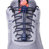 1 Pair No-Tie Elastic Shoelaces: Round Locking Lazy Laces for Kids Adults & Athletes