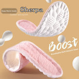 1 Pair 4D Cloud Technology Plush Thickened Insoles For Winter Soft Comfortable Bottom Cashmere Warm Cold Proof Insoles