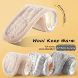 1 Pair 4D Cloud Technology Plush Thickened Insoles For Winter Soft Comfortable Bottom Cashmere Warm Cold Proof Insoles