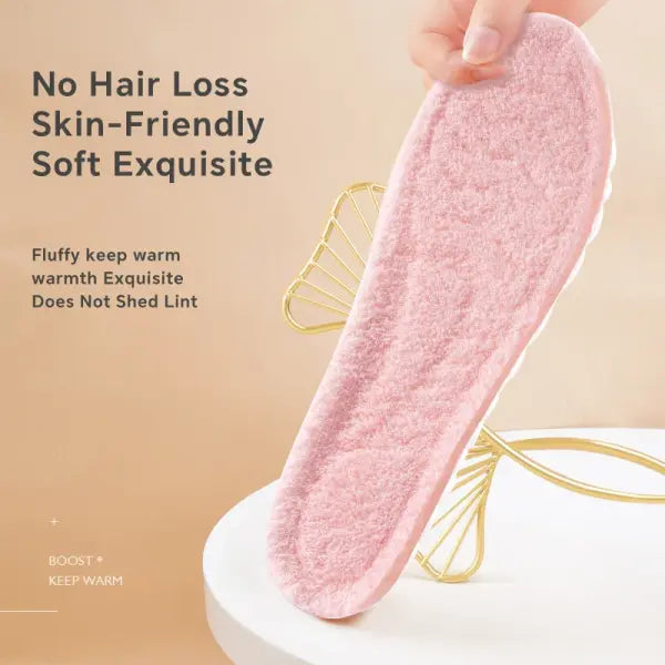 1 Pair 4D Cloud Technology Plush Thickened Insoles For Winter Soft Comfortable Bottom Cashmere Warm Cold Proof Insoles