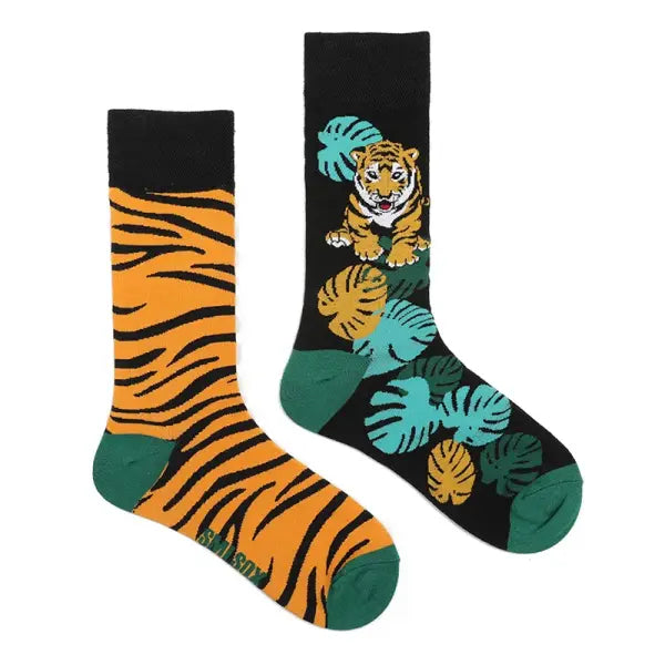 Unisex socks with animal patterns and middle tube thickness - ZL2 / EUR36-43