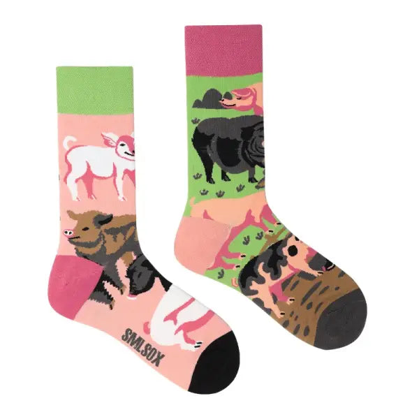 Unisex socks with animal patterns and middle tube thickness - ZL132 / EUR36-43