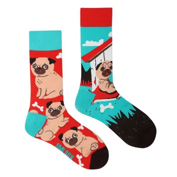 Unisex socks with animal patterns and middle tube thickness - ZL80 / EUR36-43