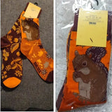 Unisex socks with animal patterns and middle tube thickness