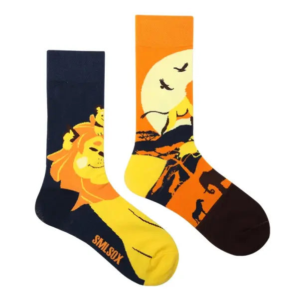 Unisex socks with animal patterns and middle tube thickness - ZL62 / EUR36-43