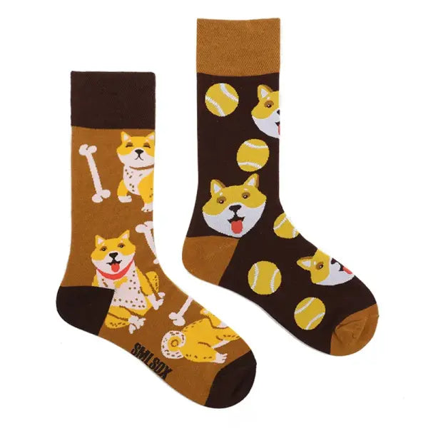 Unisex socks with animal patterns and middle tube thickness - ZL11 / EUR36-43