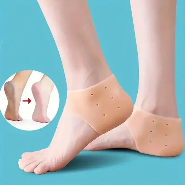 1 Pair Silicone Gel Heel Socks: Anti-Cracking Moisturizing Liners for Deep Foot Care