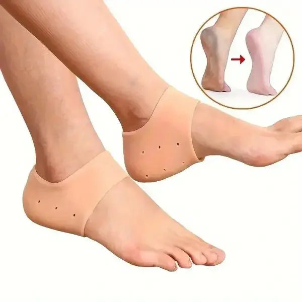 1 Pair Silicone Gel Heel Socks: Anti-Cracking Moisturizing Liners for Deep Foot Care
