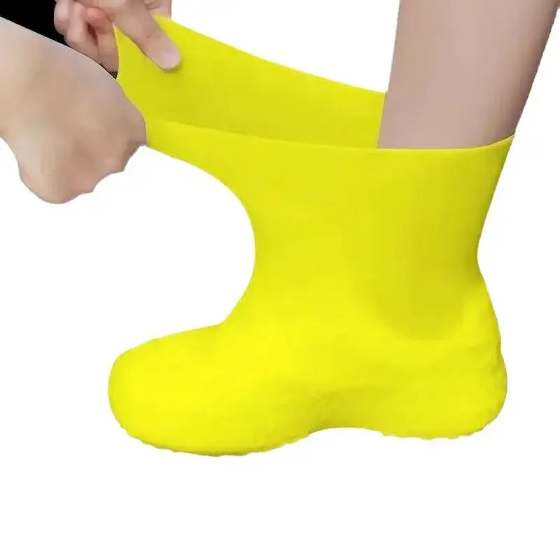 1 Pair Silicone WaterProof Shoe Covers Lip-resistant Rubber Rain Boot Rain Gear Overshoes Accessories for Outdoor Rainy
