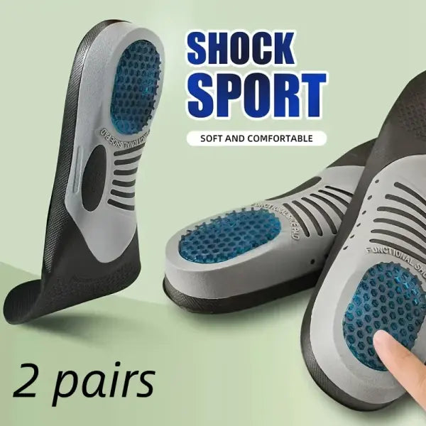 1 Pair Sports & Work Insoles – Thickened Breathable Odor-Resistant – Support Anti-Sprain Cushioning – Unisex Non-Slip