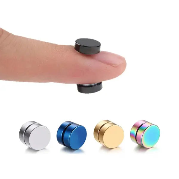1 Piece Mens Women Strong Magnet Magnetic therapy Health Ear Stud Non Piercing Earrings Fake Earrings Gift Punk Jewelry