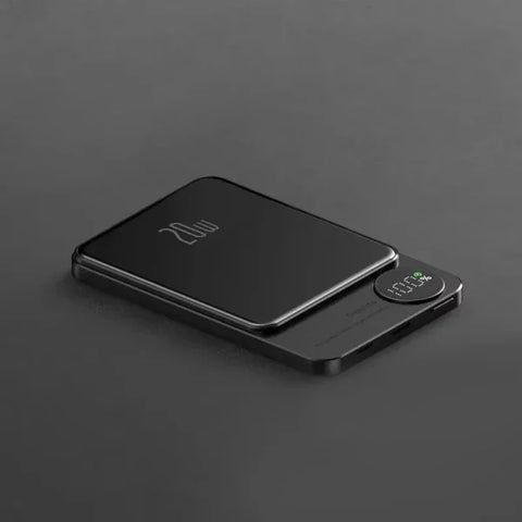 10,000mAh Magnetic Power Bank – Alloy Magsafe Wireless Fast Charger for iPhone 16/15/14/13/12 - Grey / 10000mAh
