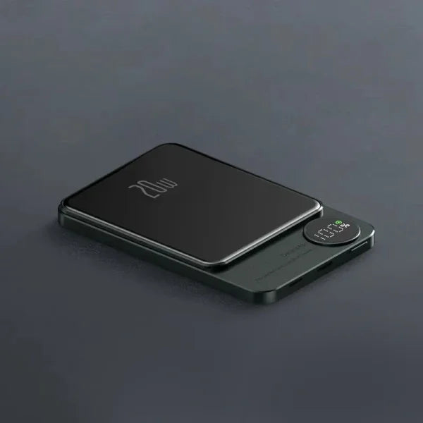 10,000mAh Magnetic Power Bank – Alloy Magsafe Wireless Fast Charger for iPhone 16/15/14/13/12 - Green / 5000mAh