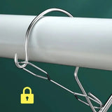 10/20 Pegs Stainless Steel Clothes Drying Hanger Windproof Metal Laundry Rack for Socks & Delicates