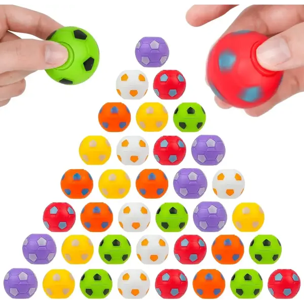 10/30pcs Mini Fidget Spinner Soccer Ball Toy for Kids,Soccer Party Favors Goodie Bag Stuffer,Rotatable Soccer Finger