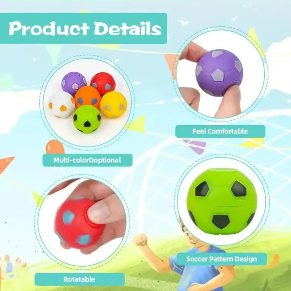 10/30pcs Mini Fidget Spinner Soccer Ball Toy for Kids,Soccer Party Favors Goodie Bag Stuffer,Rotatable Soccer Finger