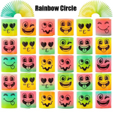 10/30PCS Rainbow Magic Spring Round Toys Gradient Fingertip Coil Fun Children’s Toys Party Gifts - A-10PCS-Random Color