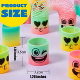 10/30PCS Rainbow Magic Spring Round Toys Gradient Fingertip Coil Fun Children’s Toys Party Gifts