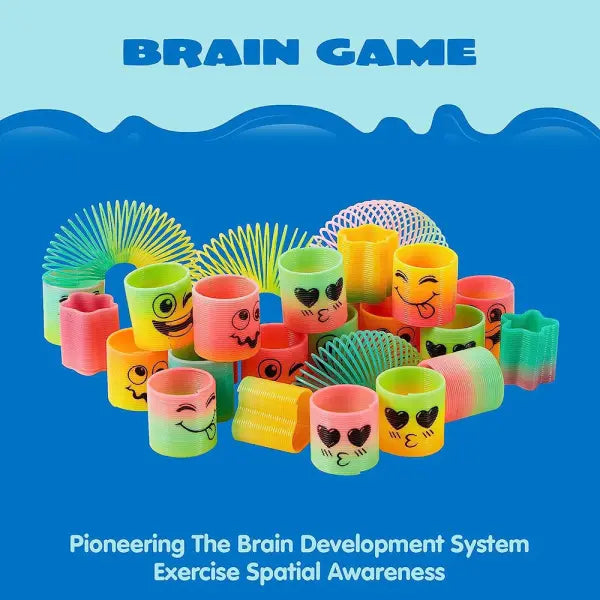 10/30PCS Rainbow Magic Spring Round Toys Gradient Fingertip Coil Fun Children’s Toys Party Gifts