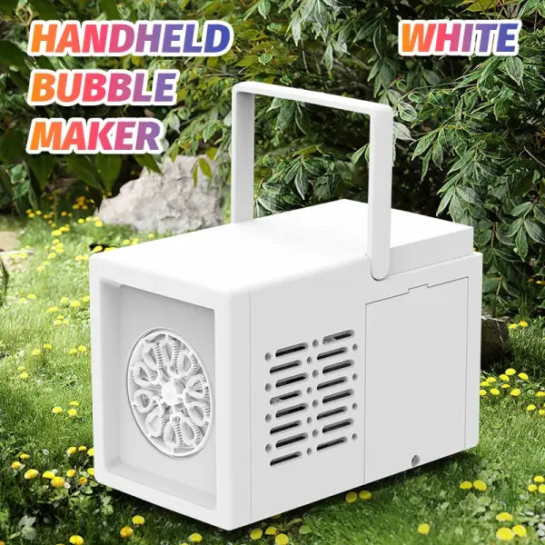 Bubble Machine Toy Electric ABS Plastic Outdoor Birthday - white