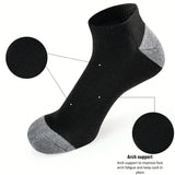 10 Pairs Of Comfortable Breathable Socks Sweat Absorbing Odor Proof Low Cut Solid Color Socks Suitable For Outdoor