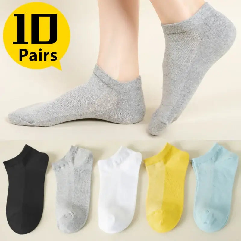 10 Pairs Women Cartoon Patterned Socks Trendy And Fashionable Versatile Socks Lightweight Breathable Comfortable Casual