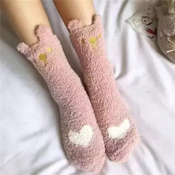 Women Cartoon Patterned Low Tube Socks - 1 pairs zt117fen / One Size