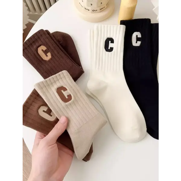 Women Cartoon Patterned Low Tube Socks - 5 Pairs 3 / One Size