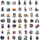 100/200pcs Cartoon Anime Demon Slayer Stickers for Laptop Suitcase Skateboard Guitar Phone Cartoon Sticker Kid Gift Toys