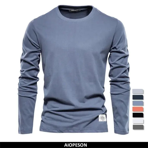 Mens T Shirts Cotton Long Sleeve Shirt Homme Classic Clothes