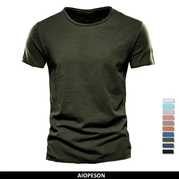 100% Cotton Men’s Casual T-Shirt – Soft O-Neck Short Sleeve Summer Fitness & Home Top