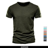 100% Cotton Men’s Casual T-Shirt – Soft O-Neck Short Sleeve Summer Fitness & Home Top